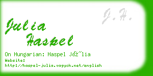 julia haspel business card